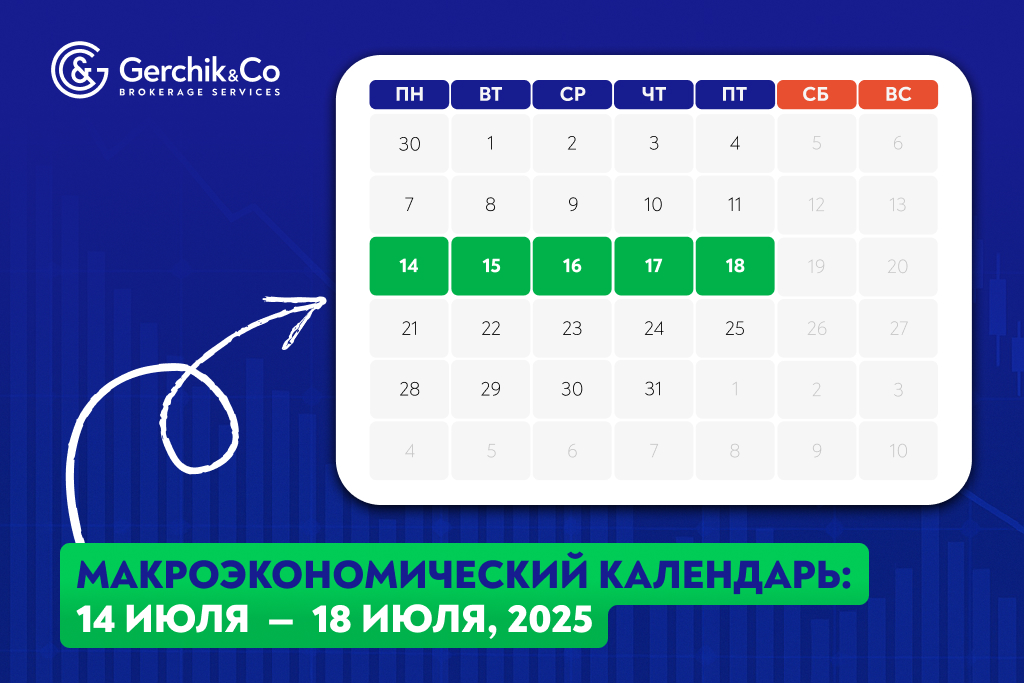Макроэкономический календарь на 14 - 18 июля 2025 года
